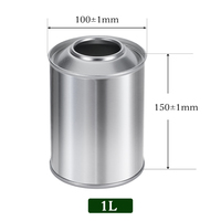 Kaleng Logam Pelapis Cat Otomotif Aerosol 250ml 500ml 1L 1.5L Kemasan Kimia Industri Tahan Bocor Tutup Sekrup OEM