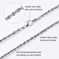 Chaîne en acier inoxydable 316L, chaîne de blé, non décolorante, plaquée or 18K 14K, bijoux tendance, chaîne pour colliers, cadeau