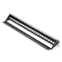 Panel Patch Jaringan Cat6 Cat6a RJ45 Laris Manis 1U Full Loaded dengan Coupler 24 Port Panel Patch dengan Coupler Female to Female