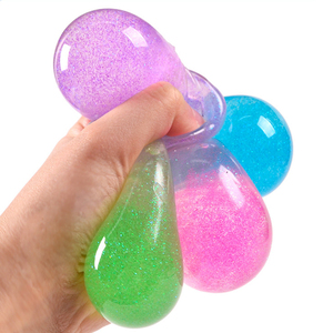 Juguetes Blandos de TPR con Forma de Dumpling, con Purpurina y Lentejuelas de Cristal, Bolas Antiestrés Coloridas, Juguetes para Apretar, Juguete para Aliviar el Estrés - Product Image 2