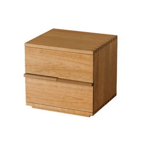 Shan Woji Solid Wood Japanese Style Bedroom Nightstand with Drawer and <b>Storage</b> Cabinet Home Furniture Made in China Model WUJI - Product Image 5