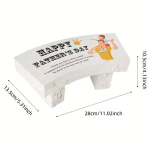 Plaque murale en résine personnalisée, cadeau d'anniversaire personnalisé pour père, œuvre d'art en résine de style vintage avec design de gâteau et de ballons - Product Image 6