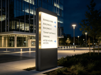 Signalétique de direction en aluminium pour extérieur, panneau de signalisation directionnel rotatif