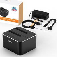 FIDECO Sata 2.5 3.5 Dual Bay 3 Usb 3.0 port Offline klon Hard Drive eksternal Hdd 2.5 Ssd stasiun Dok aluminium