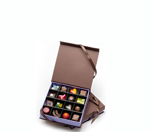 กล่องกระดาษบรรจุภัณฑ์ช็อกโกแลตรูปสี่เหลี่ยมผืนผ้า MJJ พร้อมช่องและริบบิ้นสำหรับบรรจุภัณฑ์อาหาร คุกกี้ กล่องของขวัญคริส<span class=keywords><strong>ต</strong></span>์มาส - Product Image 5