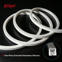 Bande LED néon carrée en silicone 16x16mm IP67, double couche, éclairage lisse sans points, sans zones chaudes, cuivre pur 1mm, pour hôtels