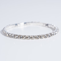 Bracelet extensible multi-rangs en strass, plaqué or et argent, entièrement orné de cristaux CZ, style européen et américain de luxe, vente en gros
