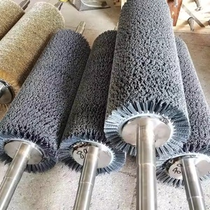 Brosse cylindrique industrielle robuste en nylon pour machine à polir le bois, rouleau de ponçage et de nettoyage du bois, écologique - Product Image 1