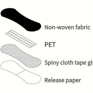 シュノーケリング用のラテックス通気性竹シルク鼻ストリップなし伸縮性のあるスリーピングノーズテープ昼夜用の黒い鼻ストリップ - Product Image 6