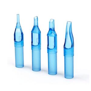 50 embouts de tube de préhension pour aiguilles de tatouage jetables, transparents bleus, stérilisés, en ABS, pour usage PMU - Product Image 3