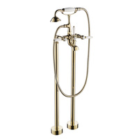 Robinet de baignoire autoportant sur pattes avec bec pivotant en laiton pour douchette à main Caractéristiques clés pour robinets de bain et de douche