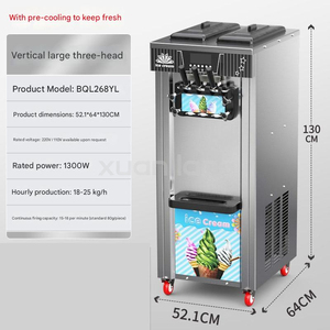 Máquina Automática de Helado de un Solo Sabor para Helados Suaves, Refrigerios, Frutos Secos, Vegetales, Materia Prima, Compresor de Engranajes para Panaderías - Product Image 4