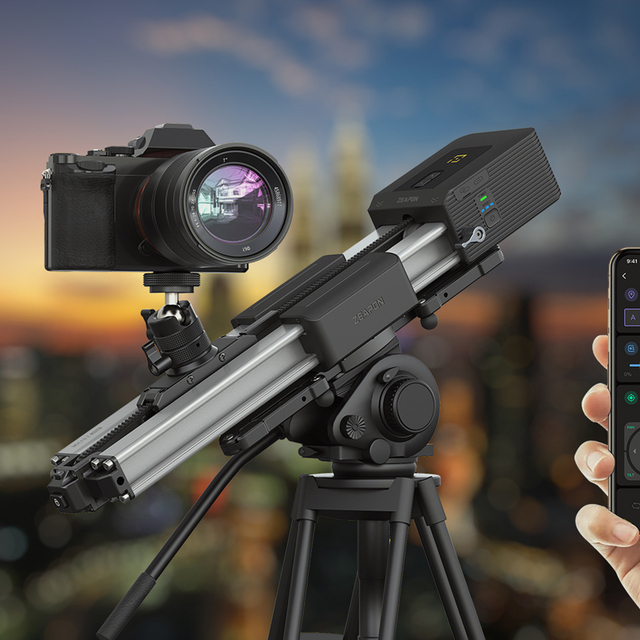 Zeapon Motorized 2 Plus Camera Slider Portable Travel 54cm/21.2in 4.5kg All-Direction Capacity 39 Decibels Motor