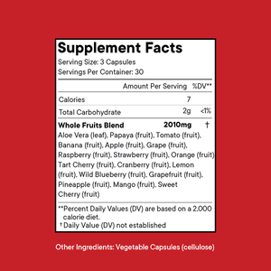 כמוסות אבקת פירות ויטמין טהורה |   תוסף סיבים תזונתיים לתמיכה במערכת העיכול ובמערכת החיסון - Product Image 3