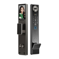 Serrure de porte intelligente avec caméra de reconnaissance faciale, application TUYA WIFI, serrure numérique biométrique à empreintes digitales avec prise en charge de la carte mémoire pour les portes en bois