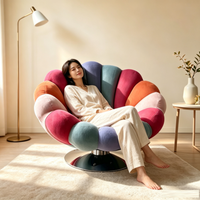 Fauteuil simple en tissu capitonné élégant, chaise longue moderne de détente, canapé modulaire pour chambre, salon, salle d'attente
