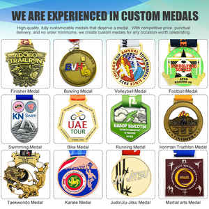 Medallas Logotipo personalizado Cordón Dragon Key Graduación Ajedrez Bádminton Tenis de mesa Hockey Kickboxing Boxeo Lucha <span class=keywords><strong>libre</strong></span> Medallas con caja - Product Image 4