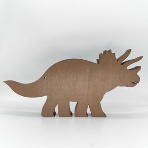 Uionen New Carved Wooden Animal <b>Crafts</b> Creative Home Office Desktop Decorations Wooden Dinosaur Ornaments - Product Image 6