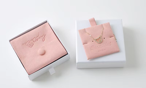 Personalized Logo PU Leather Jewelry Packaging <b>Set</b>, Snap Closure Pouches With Velvet Lining Insert For Retail - Product Image 3