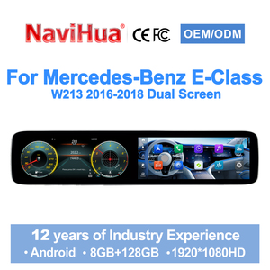นาวีฮัวหน้าจอคู่แอนดรอยด์คาร์วิทยุจีพีเอส นาวิเกเตอร์ 8+128GB 1920x1080 มัลติมีเดียสเตอริโอสำหรับเมอร์เซเดส‑เบนซ์ อี‑คลาส W213 2016‑2018 - Product Image 1