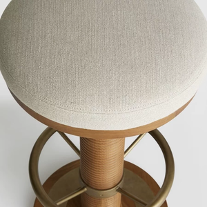 Moderno sgabello da Bar regolabile <span class=keywords><strong>sedie</strong></span> <span class=keywords><strong>in</strong></span> tessuto e <span class=keywords><strong>in</strong></span> <span class=keywords><strong>legno</strong></span> <span class=keywords><strong>in</strong></span> acciaio inox Base <span class=keywords><strong>sedie</strong></span> alte Bar <span class=keywords><strong>per</strong></span> <span class=keywords><strong>cucina</strong></span> Hotel sgabelli da Bar <span class=keywords><strong>sedie</strong></span> - Product Image 3