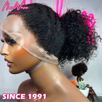Nouvelles perruques Lace Front NewWave en cheveux humains brésiliens vierges, cuticules alignées, dentelle HD transparente, double tirage, longues, rouges/noires, sans colle 4x4