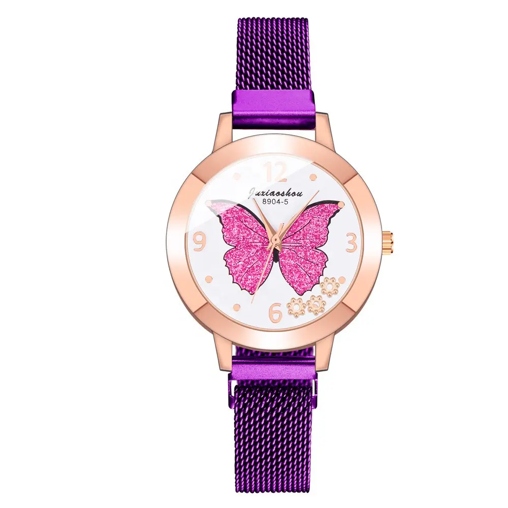 Ready Stock Fresh Style TW805 Beautiful Butterfly Women Watches Quartz Creative Ladies Hand Watch With Magnetic Band