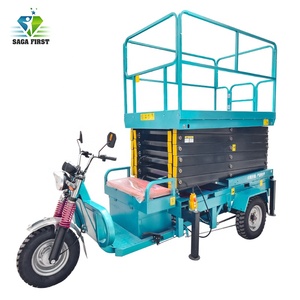 SAGA FIRST <span class=keywords><strong>Economy</strong></span>-triciclo eléctrico compacto Elevador de tijera hidráulico móvil Elevador de carga de almacén - Product Image 4