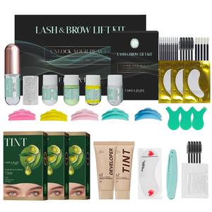 Kit de lifting des cils et des sourcils Flora Ruby, teinture pour cils et sourcils, imperméable, longue durée et soin efficace - Product Image 1