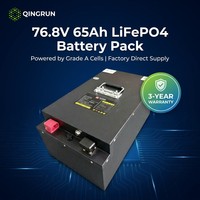 Paket Baterai Lithium Ion QingRun 76.8V untuk Skuter Listrik, Kendaraan Roda Tiga, Sepeda Motor 76.8V 32.5A 65Ah Baterai Lithium Lifepo4