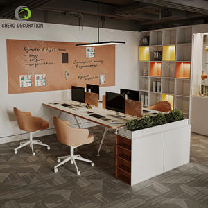 Customizable Executive Office Furniture Set <b>Wooden</b> Stainless Steel Workstation <b>Desk</b> Office Furniture For Company Showroom - Product Image 1