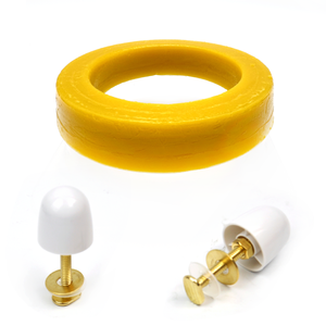 Ensemble <span class=keywords><strong>de</strong></span> boulons <span class=keywords><strong>de</strong></span> fixation <span class=keywords><strong>de</strong></span> toilettes <span class=keywords><strong>de</strong></span> qualité plombier, design moderne, durable, imperméable, avec joint en cire anti-fuite pour salle <span class=keywords><strong>de</strong></span> bain et appartement - Product Image 1