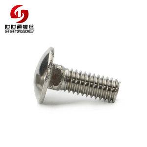 Acero inoxidable 316 <span class=keywords><strong>perno</strong></span> 304 carro <span class=keywords><strong>M6</strong></span> a M8 DIN603 manchas - Product Image 1
