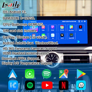 Écran Android Lsailt 10.25 pouces pour LEXUS IS200T IS300H RC200T RC300 2020- RCF BT 4G WIFI GPS écran multimédia Android - Product Image 2