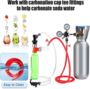 Kit de raccord à bille en acier inoxydable pour ligne de gaz CO2, pour machine à soda, <span class=keywords><strong>eau</strong></span> pétillante DIY <span class=keywords><strong>et</strong></span> montage de kegerator de bière - Product Image 2