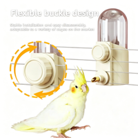 Vente flash : Abreuvoir automatique pour oiseaux, distributeur sans fuite pour cage avec remplissage facile, pour perroquets, perruches et petits oiseaux, pour la boisson quotidienne