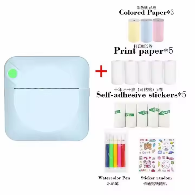 C17 Mini Pocket Smart Inkless Black and White Label Printer Wireless Portable Handy Photo Printing Printer