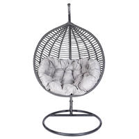 Silla Colgante Moderna Tipo Huevo, Portátil, para Balcón, Sala de Estar, Jardín, Hotel, Villa, Escuela, en Ratán Dorado, Muebles de Exterior