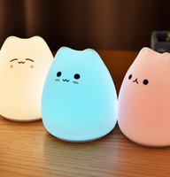 Lampe à pince en silicone en forme de dessin animé, veilleuse de chevet pour enfants, lampe de bureau LED, décoration de la maison, cadeau créatif