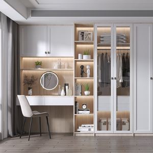 Miglior MDF legno Texture guardaroba bianco per i bambini bel Design per il ragazzo e la ragazza camera da letto <span class=keywords><strong>armadio</strong></span> - Product Image 5