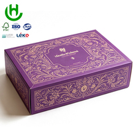 Boîte de présentation portable écologique et recyclable pour charcuterie, avec inserts imprimés sur mesure et estampage à chaud, vente en gros directe usine