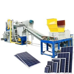 2022 Newest Waste Solar Panel Recycling System Aluminum Frame Removing Machine Glass Remove Machine Metal Recycling Line