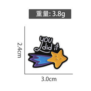 Sming Pins Your Did It Meme Star esmalte Pins creativo Irregular meteorito pentagrama haciendo <span class=keywords><strong>mi</strong></span> mejor broche solapa insignia joyería - Product Image 6