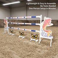 Obstacle de saut équestre professionnel pour concours de chevaux, modèle papillon, hauteur réglable pour la compétition et l'entraînement