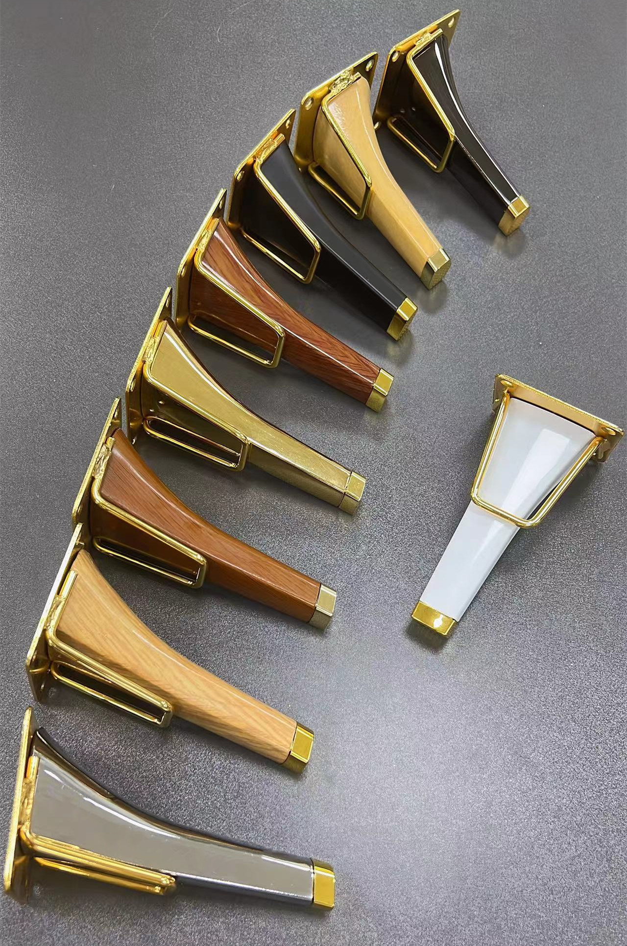 blanc brillant + doré