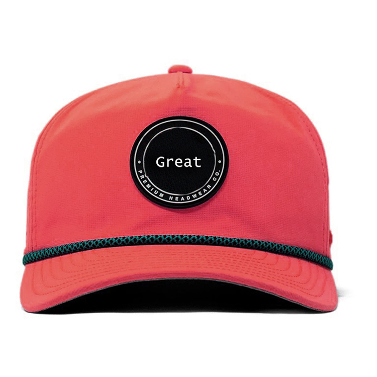 Famous brand Laser Cut Mesh Caps Mens  5 panel Pvc Patch Hat