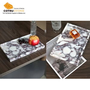 Calacatta Violet Italie Plateau en marbre <span class=keywords><strong>de</strong></span> luxe Assiette à dîner en pierre naturelle personnalisable pour bar, cuisine et <span class=keywords><strong>restaurant</strong></span> - Product Image 1