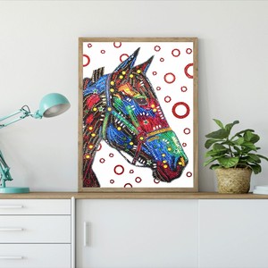 Dipinto Diamantato 5D a Forma Speciale con Cavallo Colorato, Stampa Fai-da-Te, 30x40cm, Foto Personalizzata <span class=keywords><strong>per</strong></span> <span class=keywords><strong>Soggiorno</strong></span> - Product Image 4