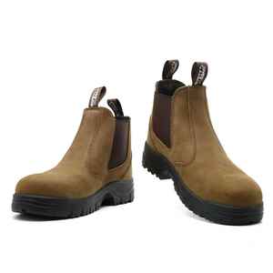 Botas de Seguridad de Venta Caliente para Hombre con Puntera de Composite, Antigolpes, sin Cordones, Marrones, de Cuero para el Trabajo - Product Image 6