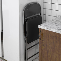 Chaise pliante en métal pour la maison, tabouret simple avec dossier, siège portable pour dortoir, bureau, salle à manger, ordinateur, conférence